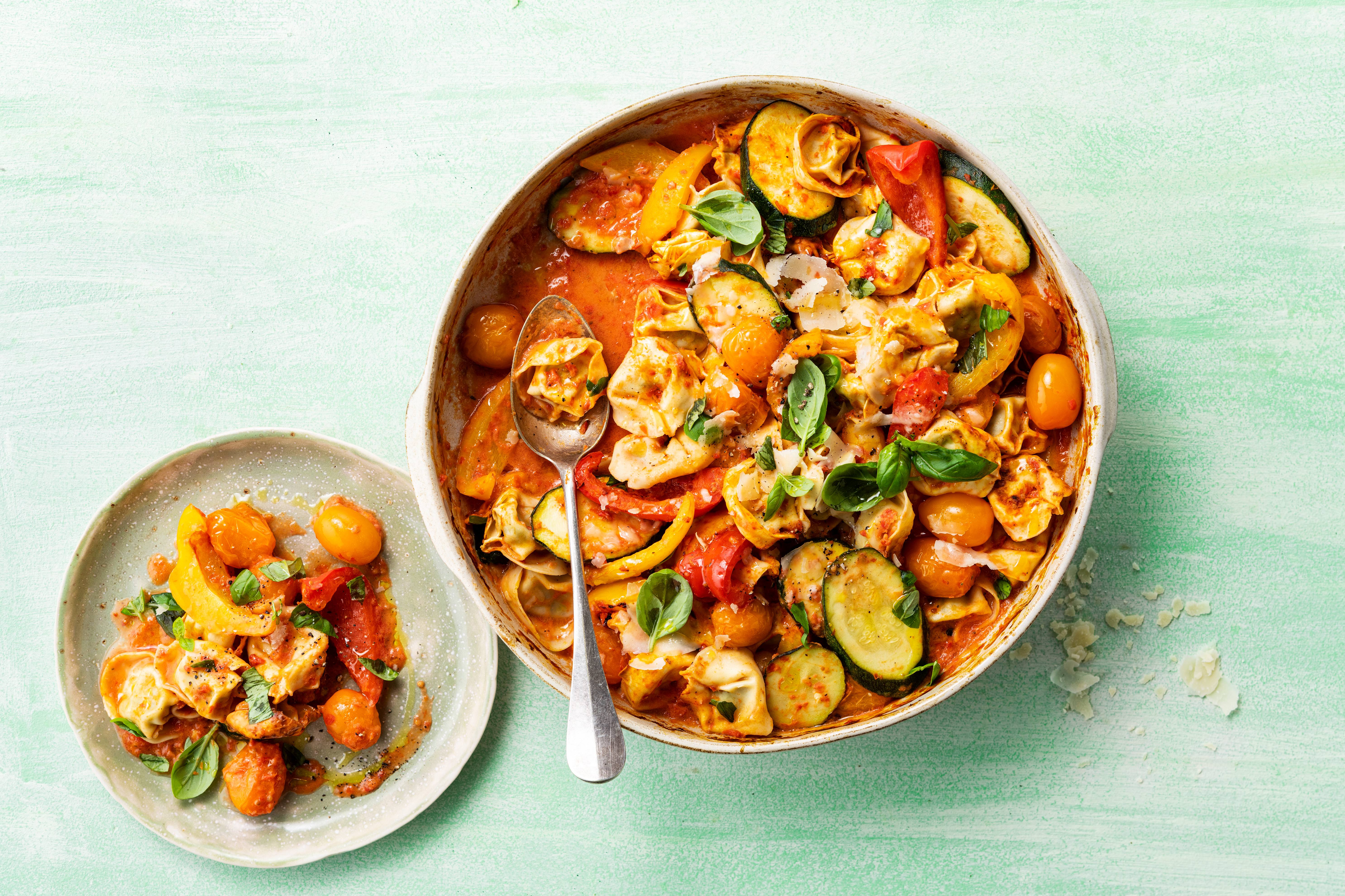 Knorr - Tortelloni mit Gemüse vom Blech
