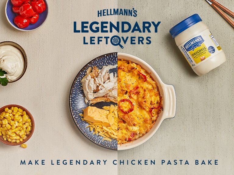 Leftover Roast Chicken Pasta Bake