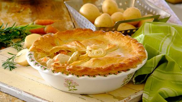 Homemade chicken mayo pie