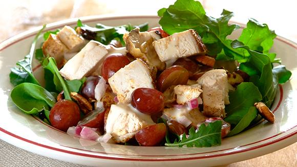 Tangy Chicken, Grape and Pecan Salad