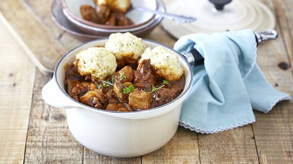 BEEF STEW WITH HERB DUMPLINGS