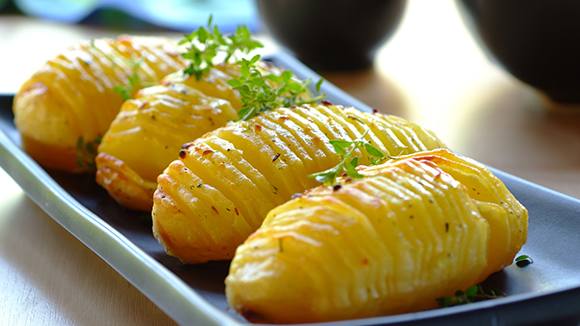 Roast Hasselback Potatoes