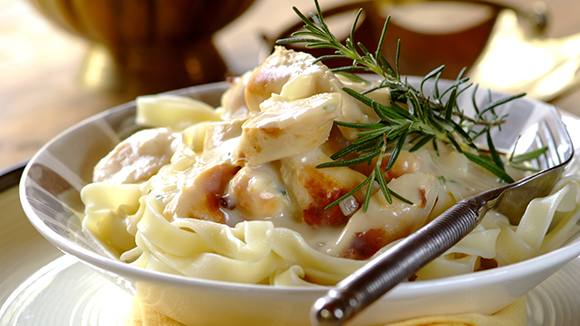 Creamy Tagliatelle Carbonara with Sausages