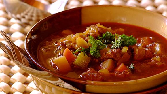Beef and lentil soup