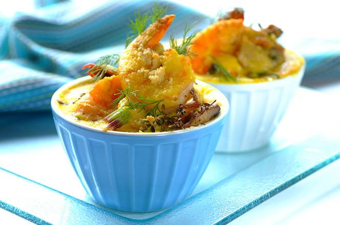 Cheesy Prawn Thermidor