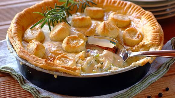 Creamy Chicken and  Mushroom Pie