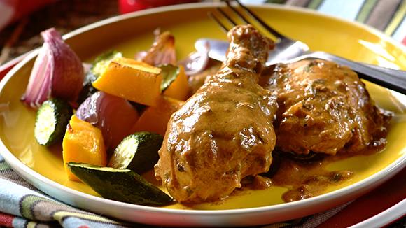Easy Baked Chicken with Yoghurt and Coriander