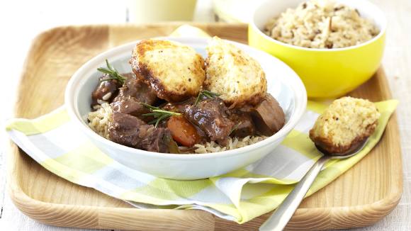 Delicious Lamb Casserole with Mustard Dumplings