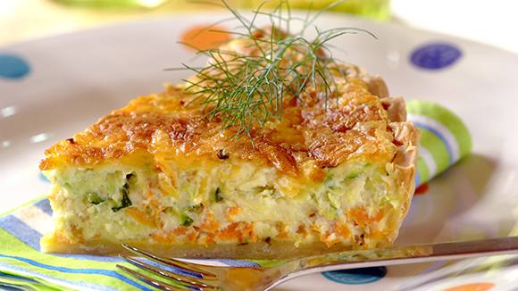 Carrot and Baby Marrow Quiche