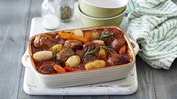 Meatball, Tomato and Potato Casserole