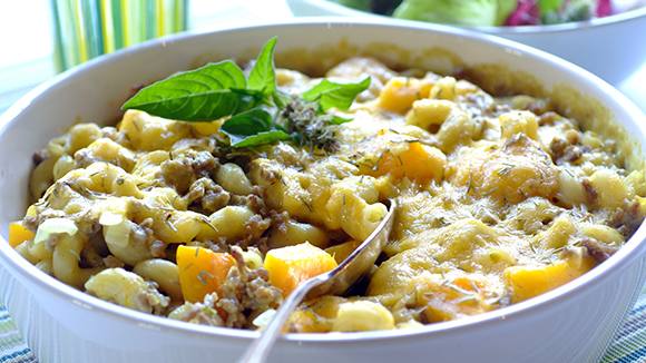 Mince and Butternut Pasta Bake