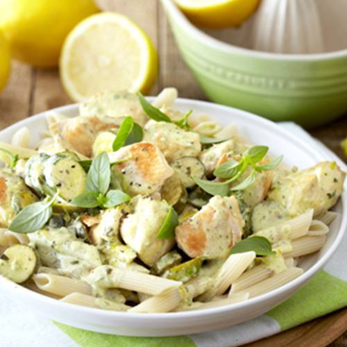 Basil, Lemon and Garlic Chicken Pasta