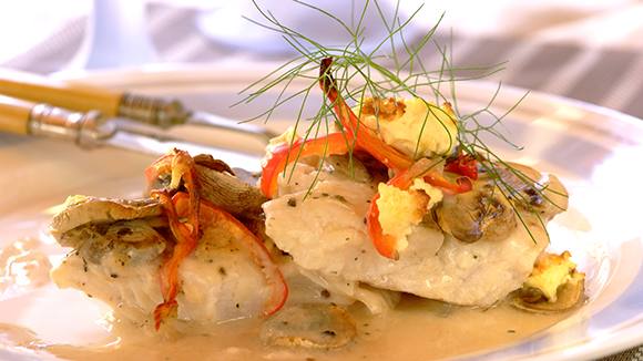 Creamy Fish Bake with Pepper and Feta