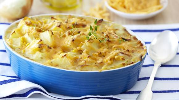 Potato Bake with Corn, Cheese and Garlic