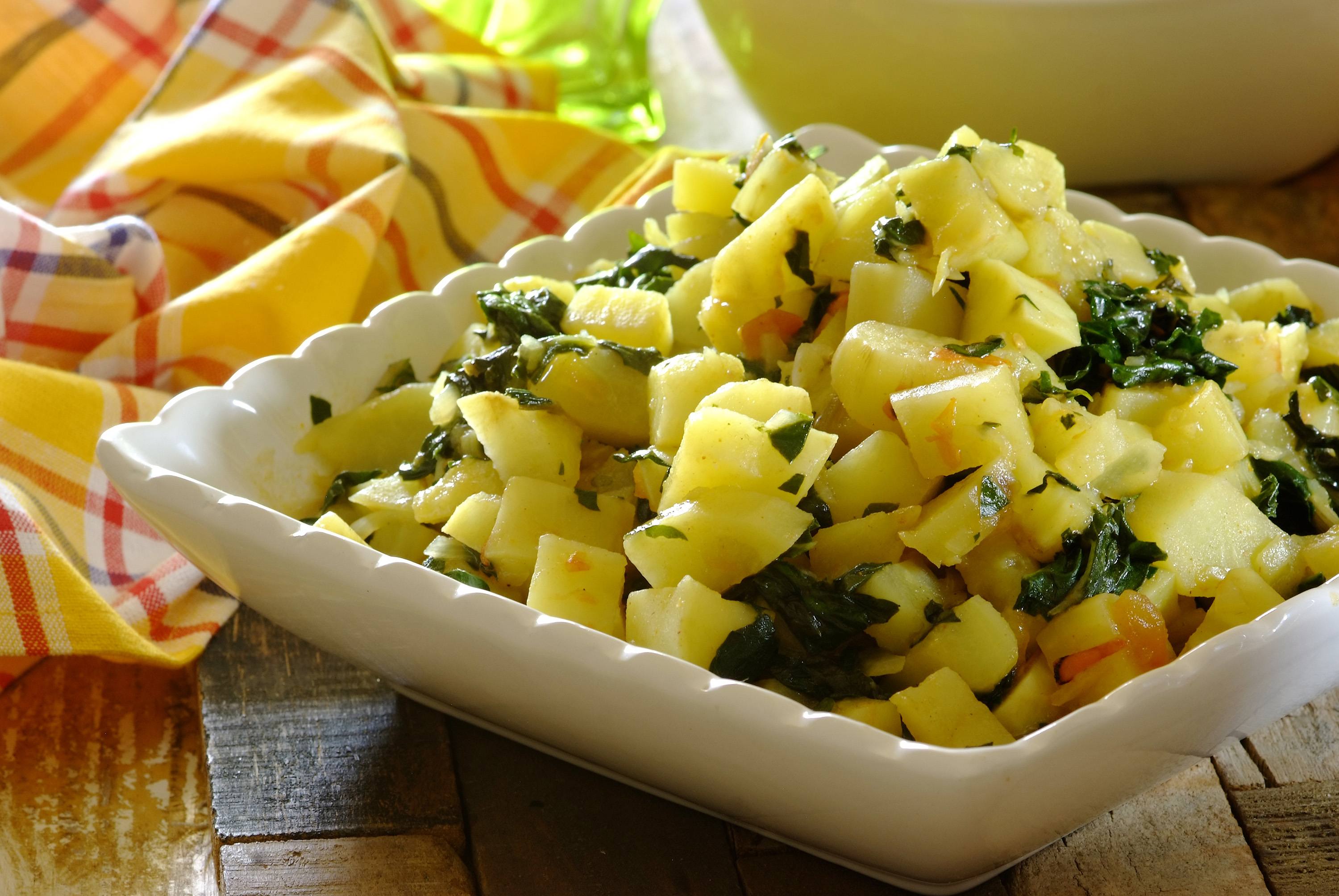 Sweet Potato and Spinach Sishebo