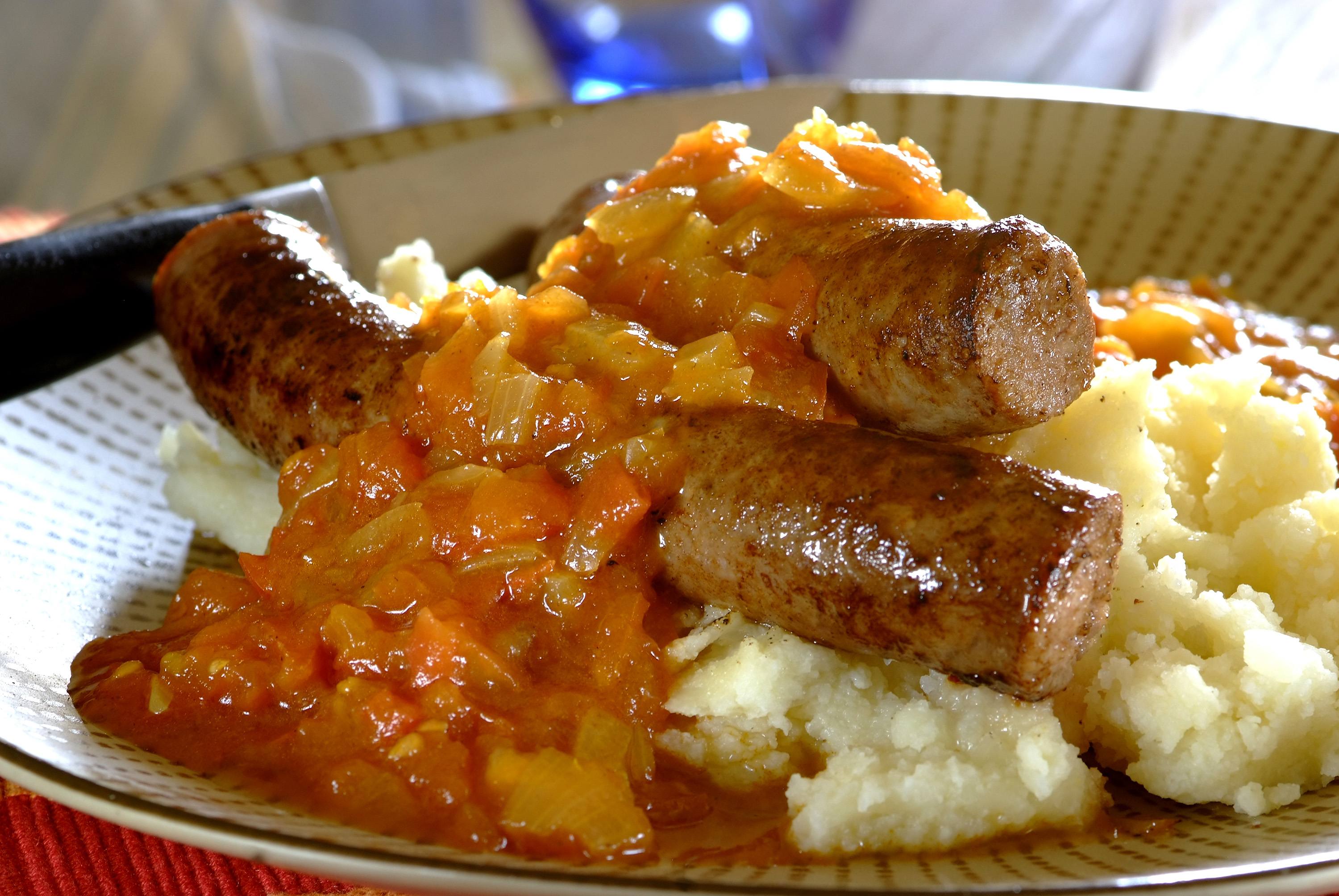 Spicy Tomato Relish and Boerewors