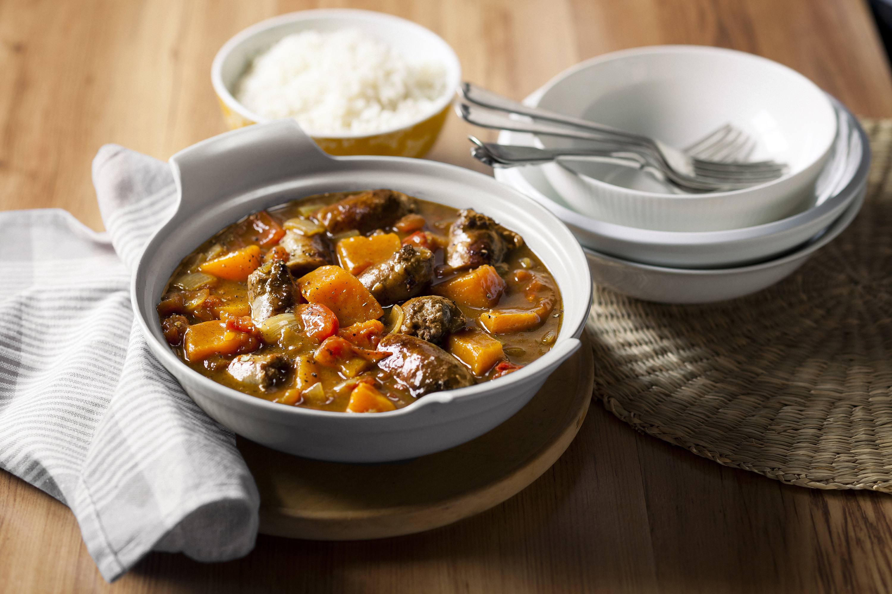 Boerewors and Pumpkin Sishebo
