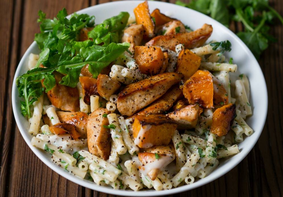 Chicken and Butternut Pasta in a Creamy Sage Sauce