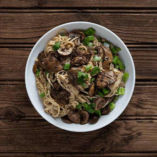 Creamy Chicken Liver and Mushroom Pasta