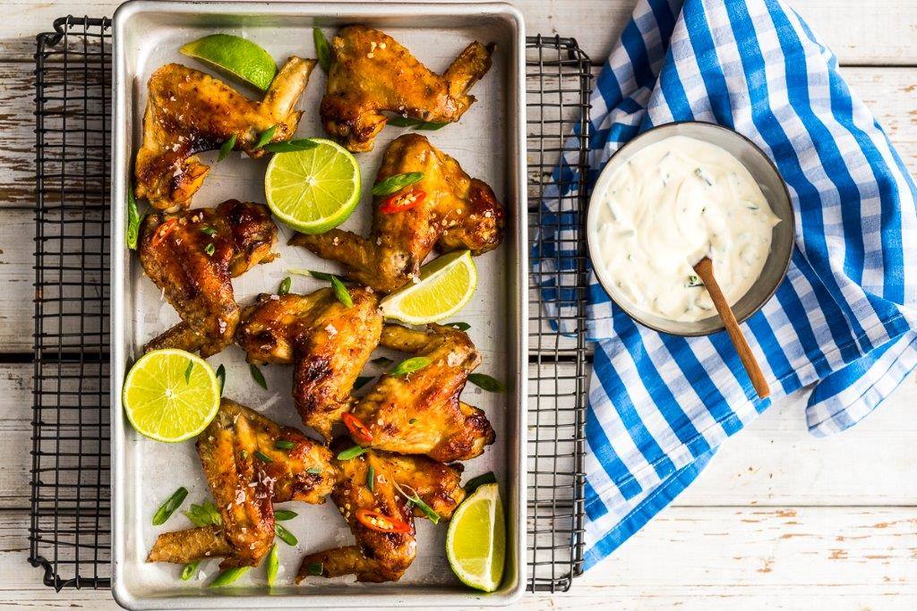 Spicy Honey & Mustard Chicken Wings