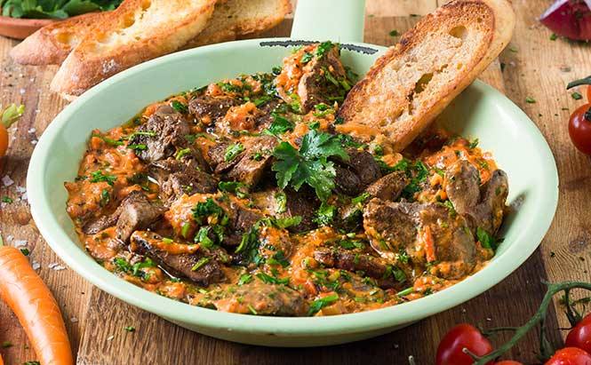 Creamy Chilli Napolitana Chicken Livers