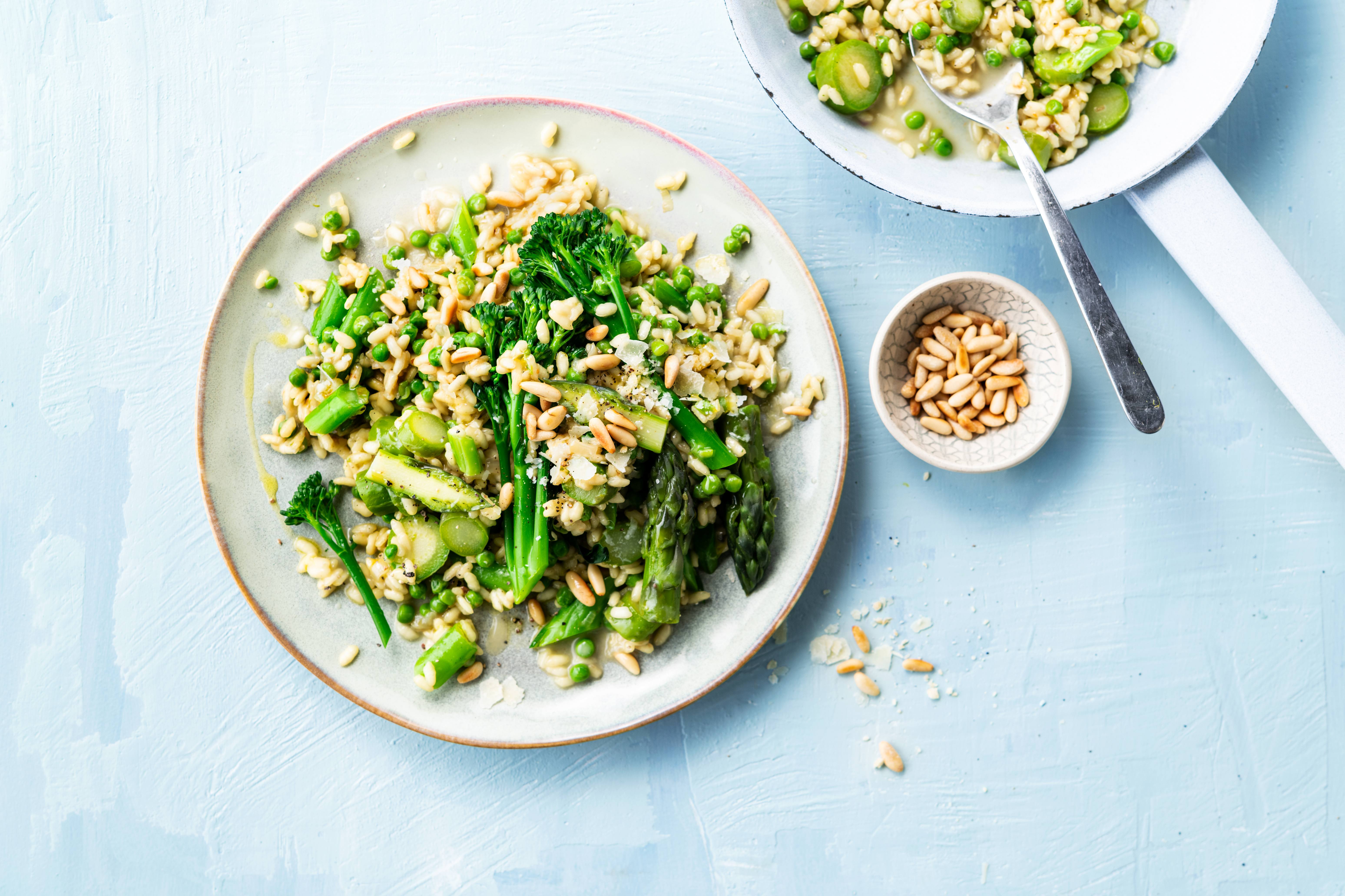 Knorr - Risotto mit Broccolini, grünem Spargel und Erbsen