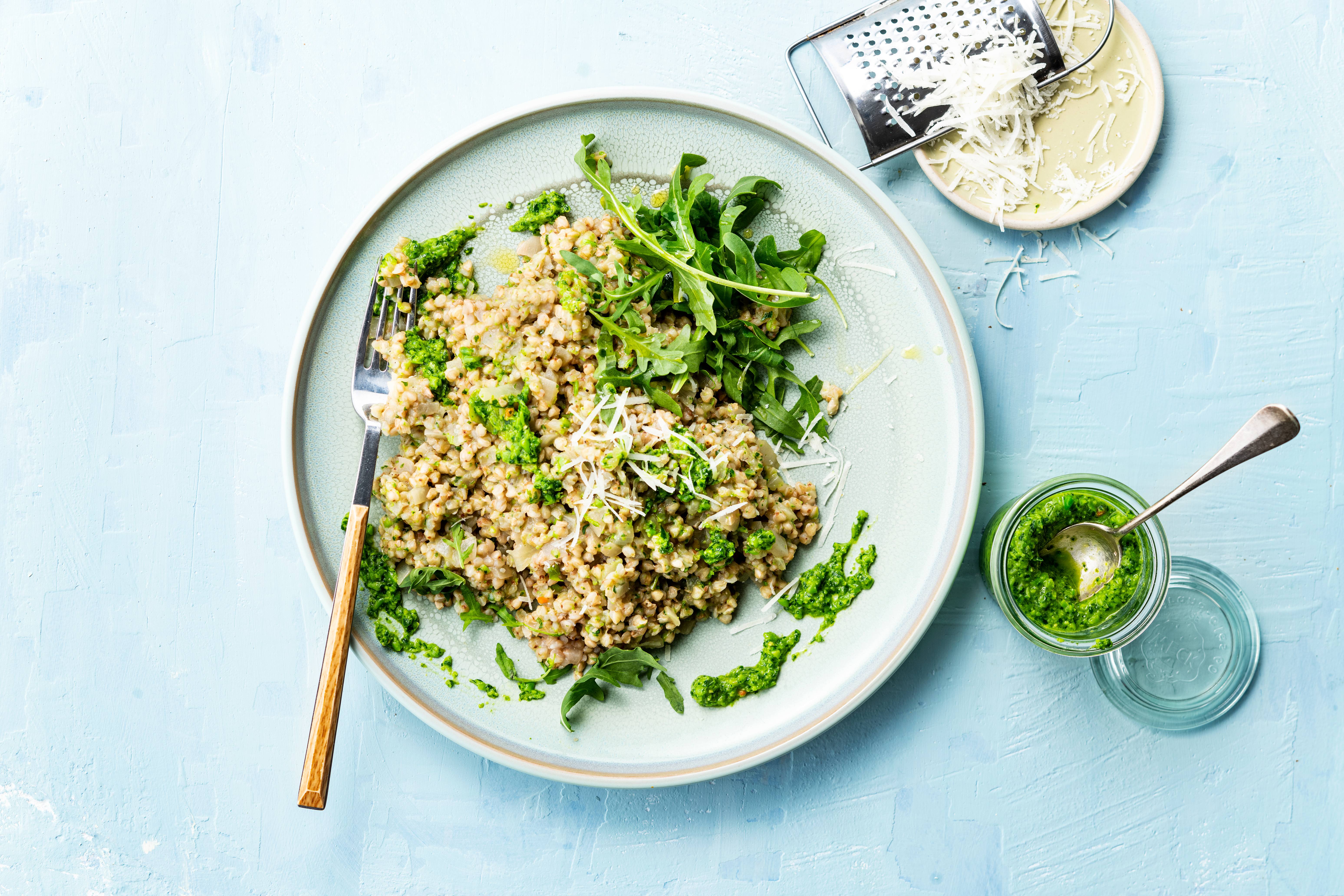 Knorr - Buchweizen Risotto mit Rucola Pesto