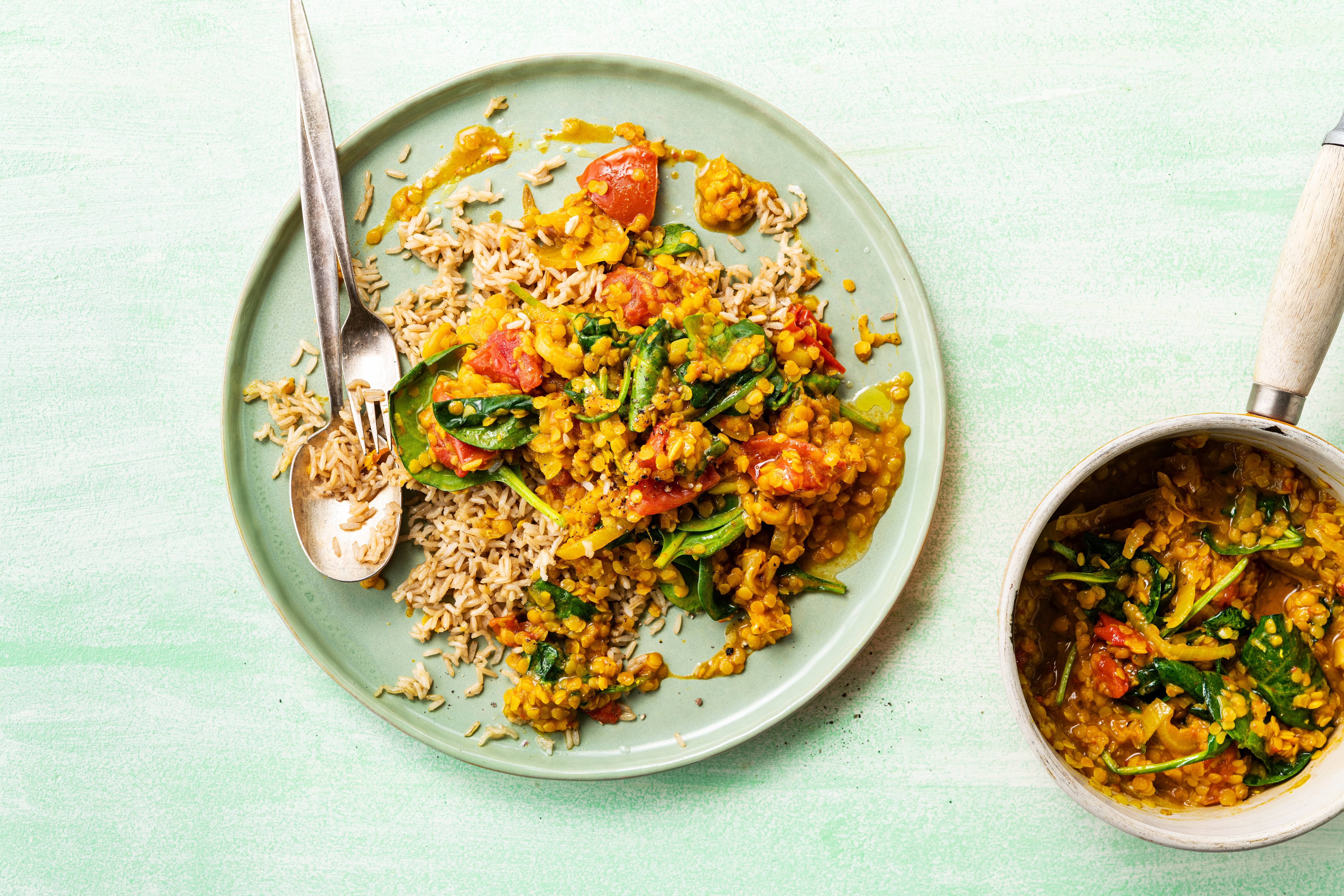 Knorr - Linsencurry mit Spinat