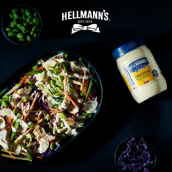 Smokey Chicken Salad with Asian Slaw