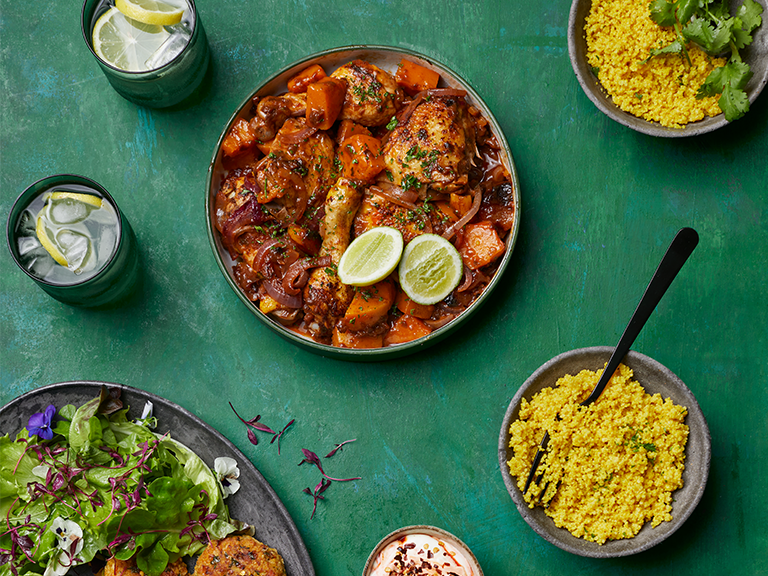 FRAGRANT CHICKEN, PUMPKIN AND APRICOT COUSCOUS