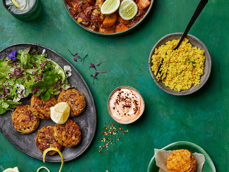 CURRIED MILLET AND SMOKED SNOEK FISHCAKES