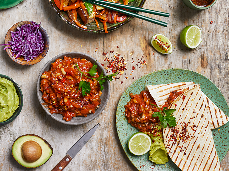 Vegan Chilli Con Carne With Beans, Chickpeas and Lentils