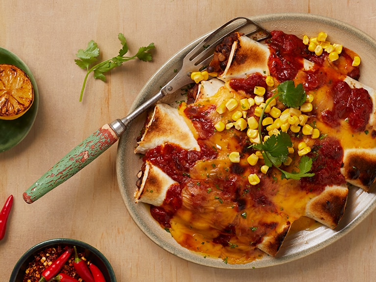 Black Bean and Sweet Potato Enchiladas 80 Minutes  recipe