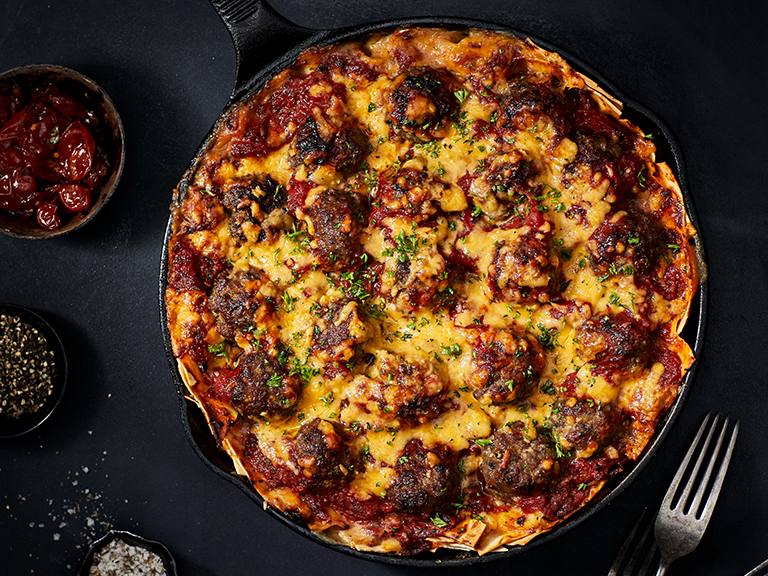 Baby Meatball Lasagne