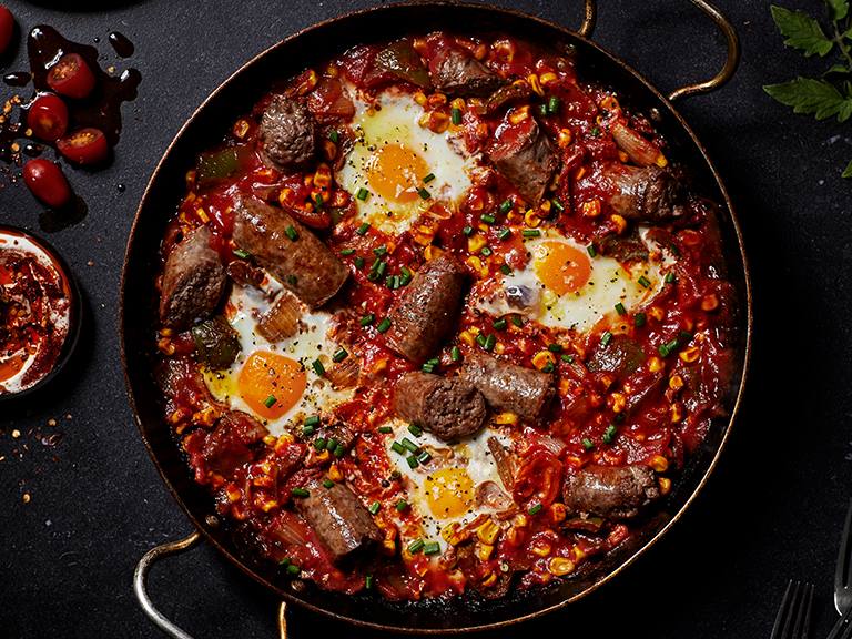 Boerewors And Corn Shakshuka