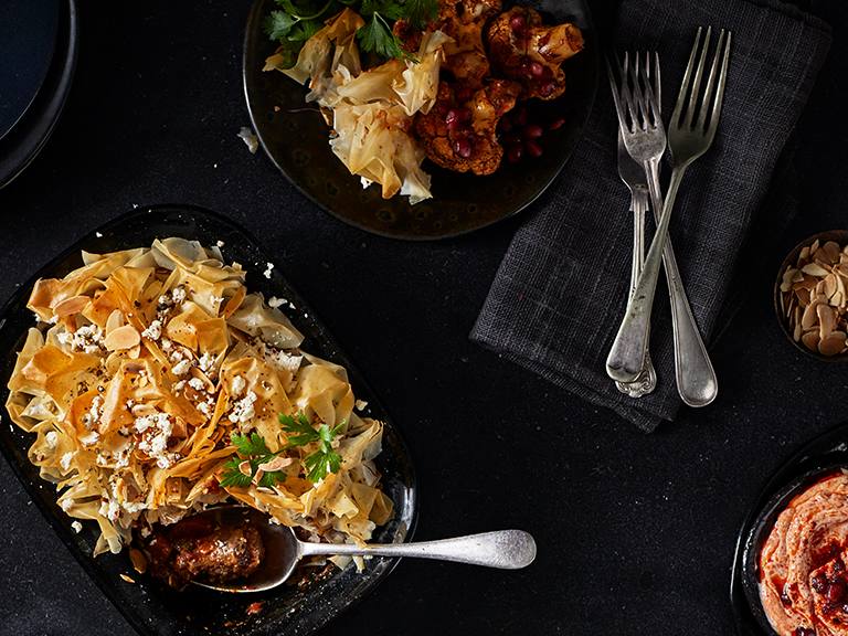 Oxtail Pie With Phyllo Pastry And Toasted Almonds