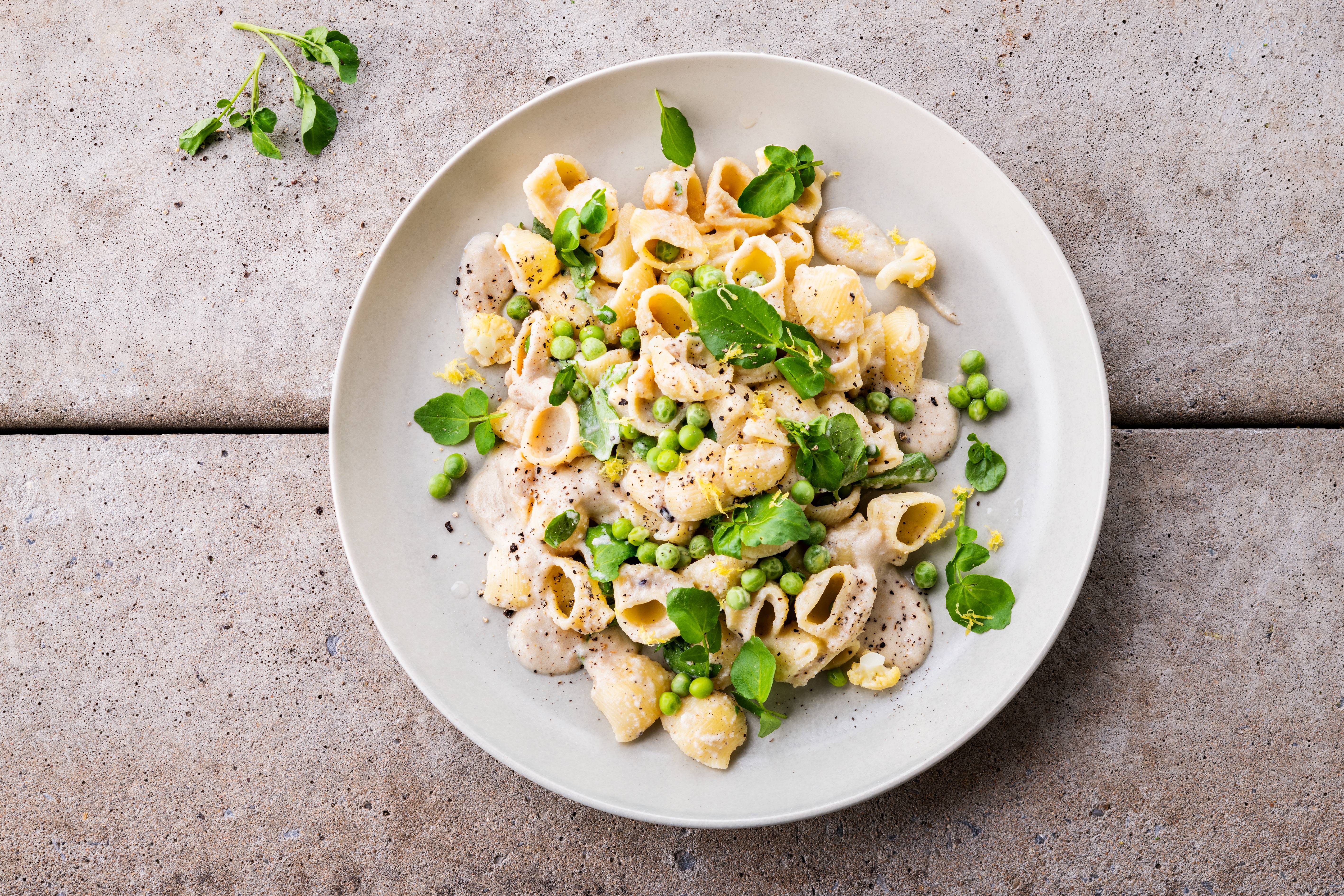 Knorr - Pasta Alfredo mit Karfiol und Erbsen