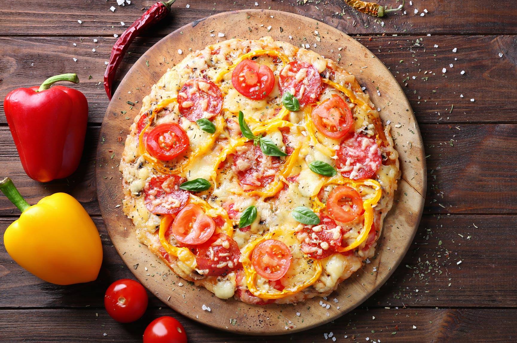 Receta-Pizza-de-Coliflor-Vegetariana 60 Minutes  recipe