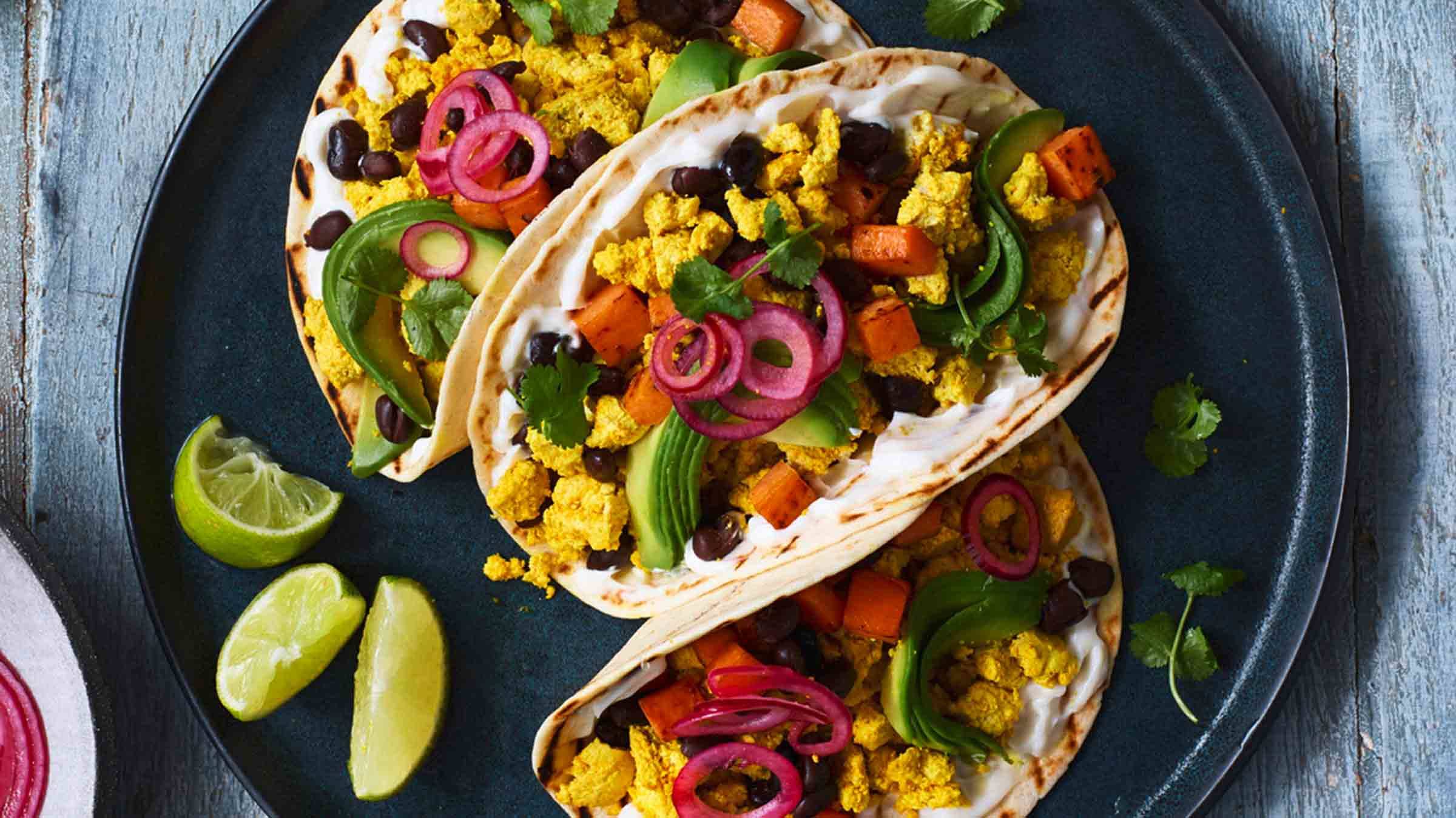 Tacos végétaliens pour déjeuner