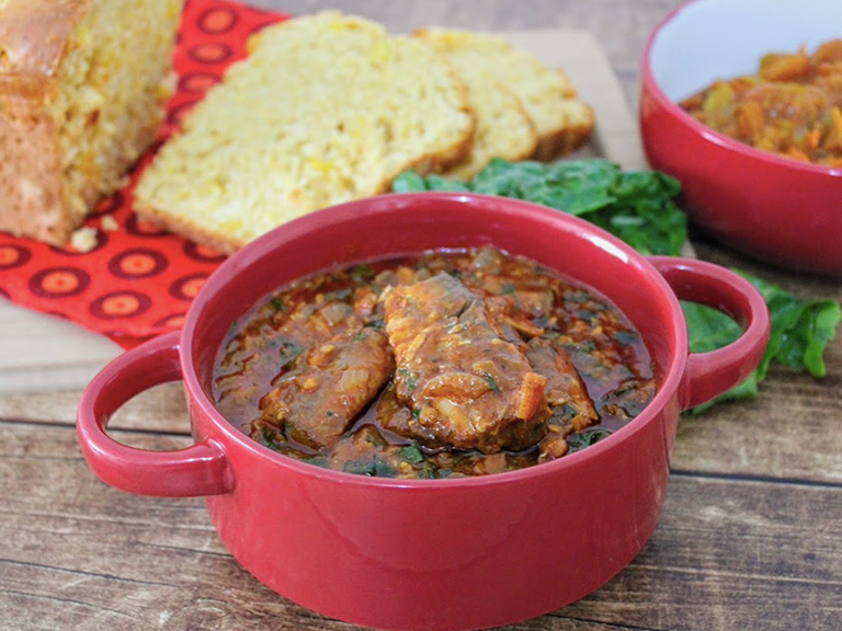 Pumpkin Leaves And Pilchards Curry