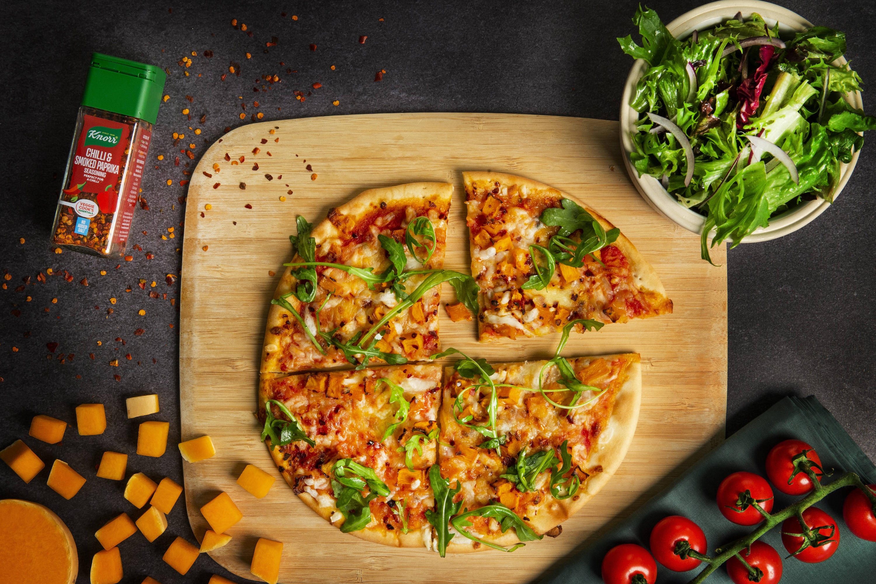 Chilli and Maple Glazed Roasted Pumpkin Pizza