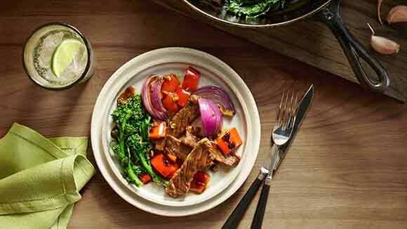 Balsamic Steak and Broccoli Rabe