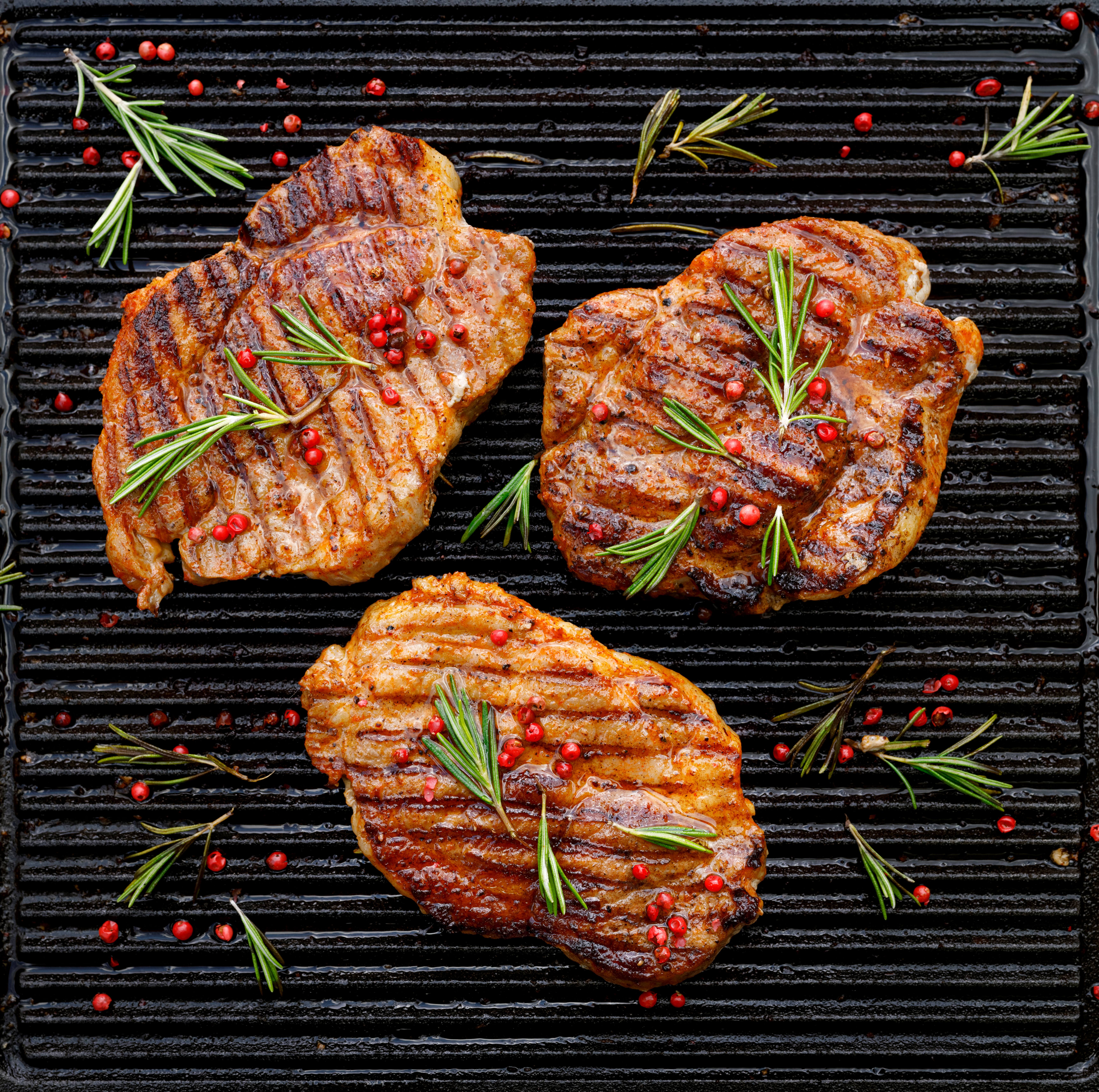 Grilled pork loins