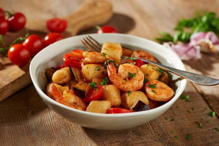 Gnocchi padlizsánnal és rákkal