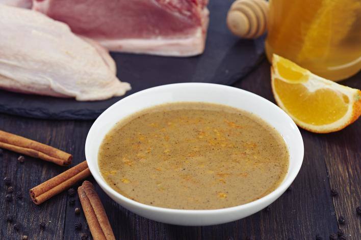 Mustáros, narancsos pác csirkemellhez, sertés karajhoz