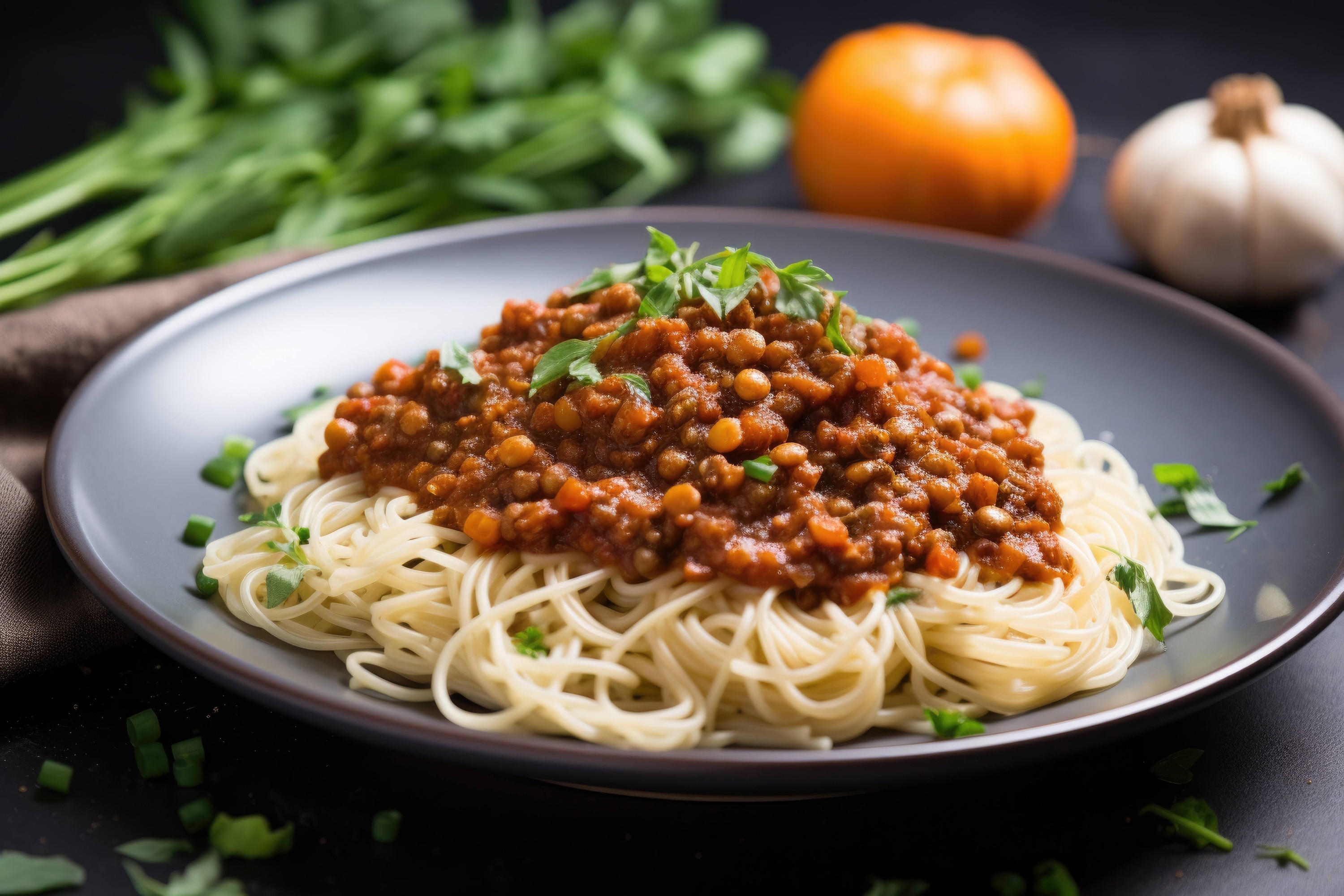 Lencsés bolognai spagetti
