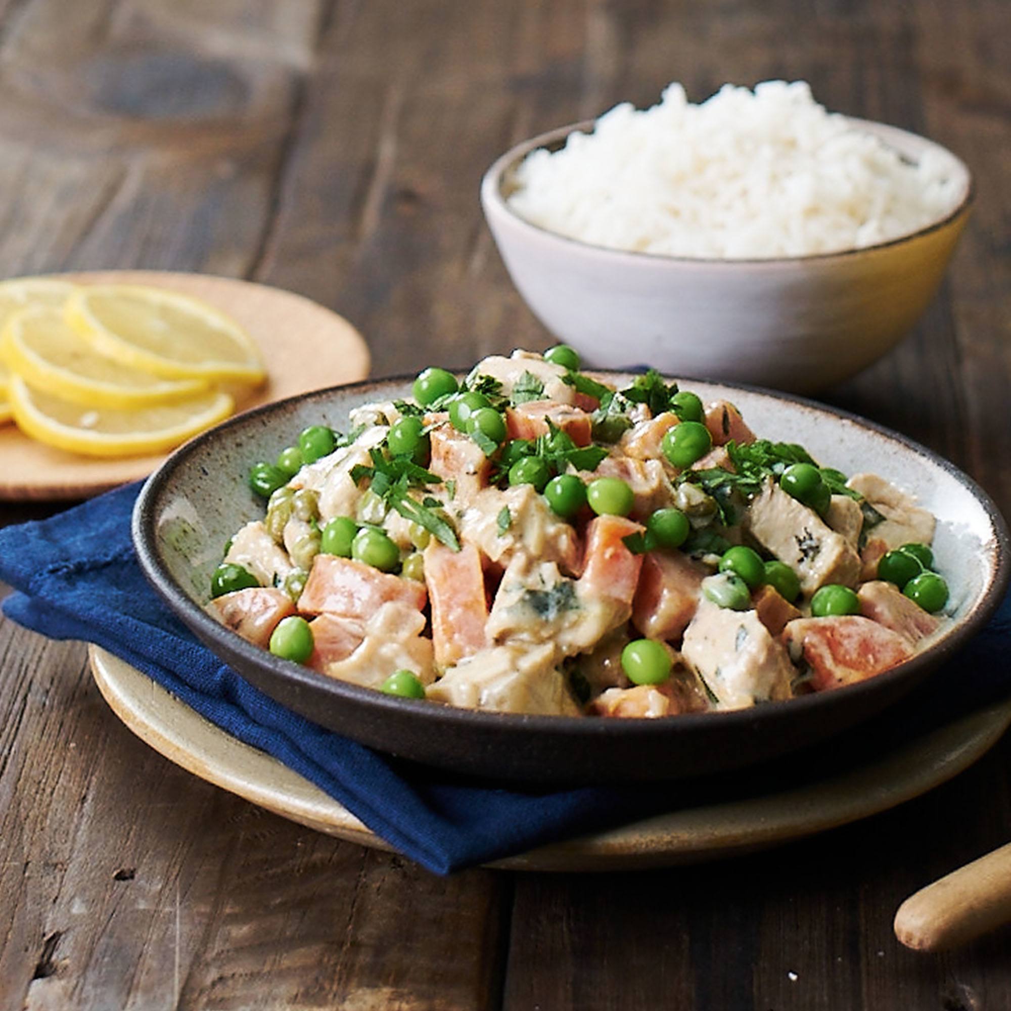 Leftover Chicken & Vegetable Skillet With Creamy Herb Sauce