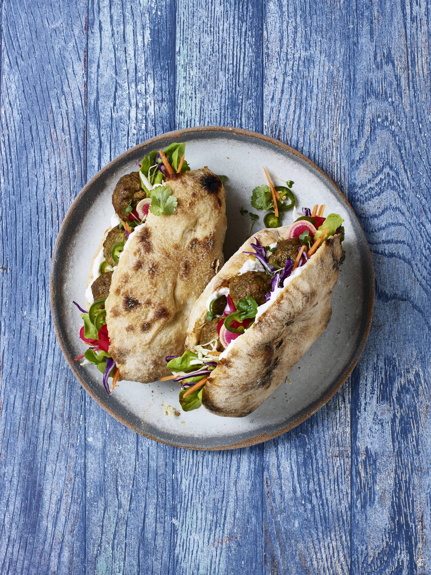 Pita med falafel