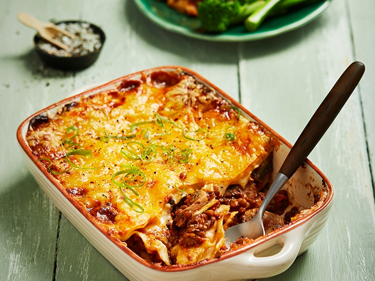 Lentil and Mushroom Lasagne