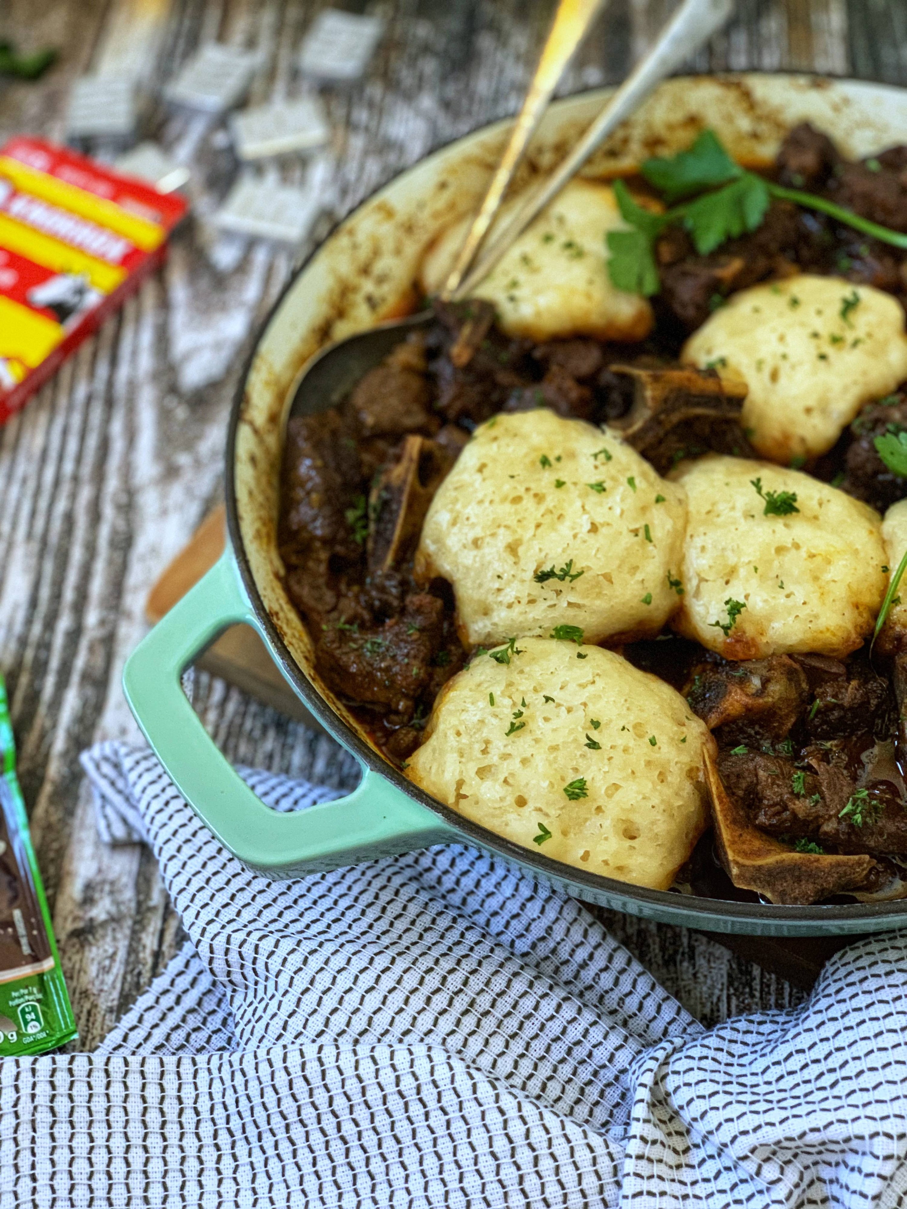 One-Pot Beef Stew and Dumplings by Natasha Segooa
